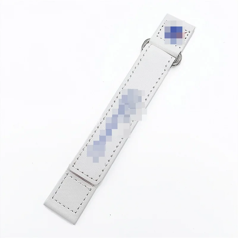 For Swatch Omega Co Branded Super Overlord Moonswatch 20mm NATO Leather Reverse Buckle Hook Loop Watch Strap Chain Bracelet Band