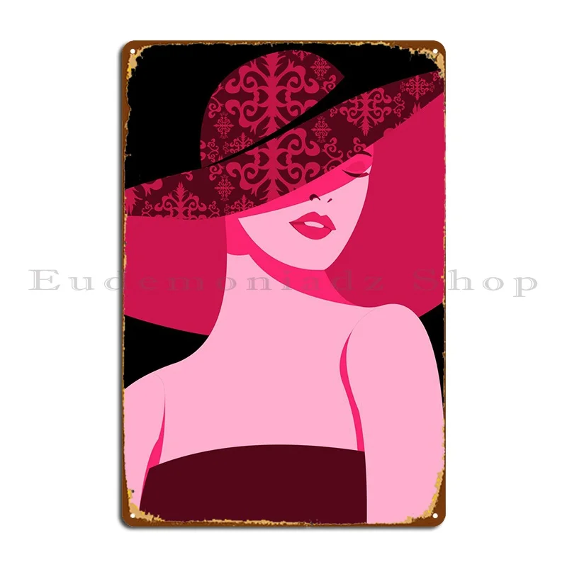 

Fashion Model Girl Metal Plaque Painting Garage Bar Cave Pub Create Tin Sign Poster