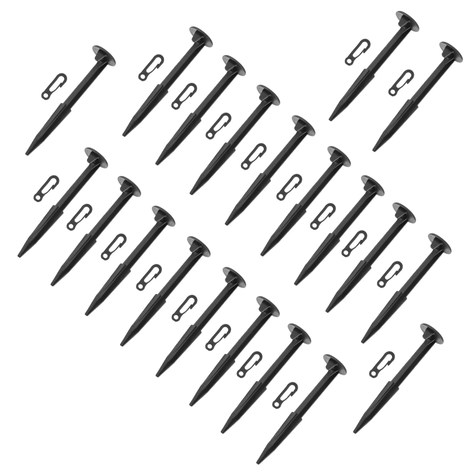 

20pcs Plastic Inflatable Stakes Black Gardening Pegs Yard Stakes Replacement