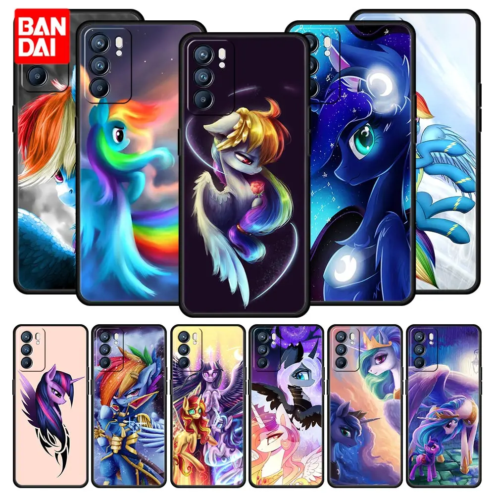 

Cover Case for Oppo A3s A5s A9 A15 A31 A52 A53 A54 A74 A93 A94 F19 Pro 4G Full Japan Style Coque Cell Little Pony Rainbow Dash