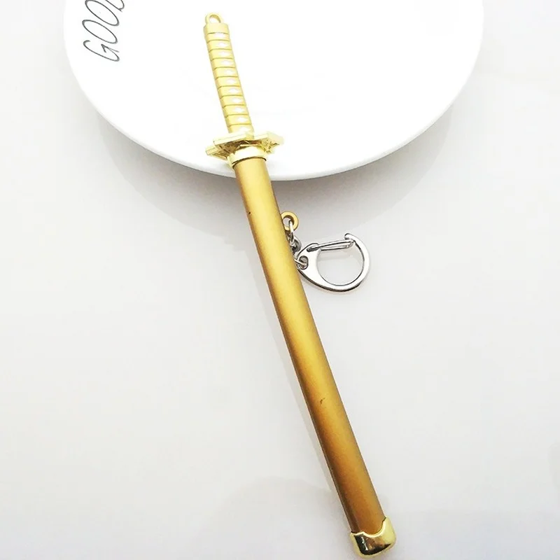 Аниме брелок для ключей Kitetsu Roronoa Zoro самурайский меч металлический кардовый Katana