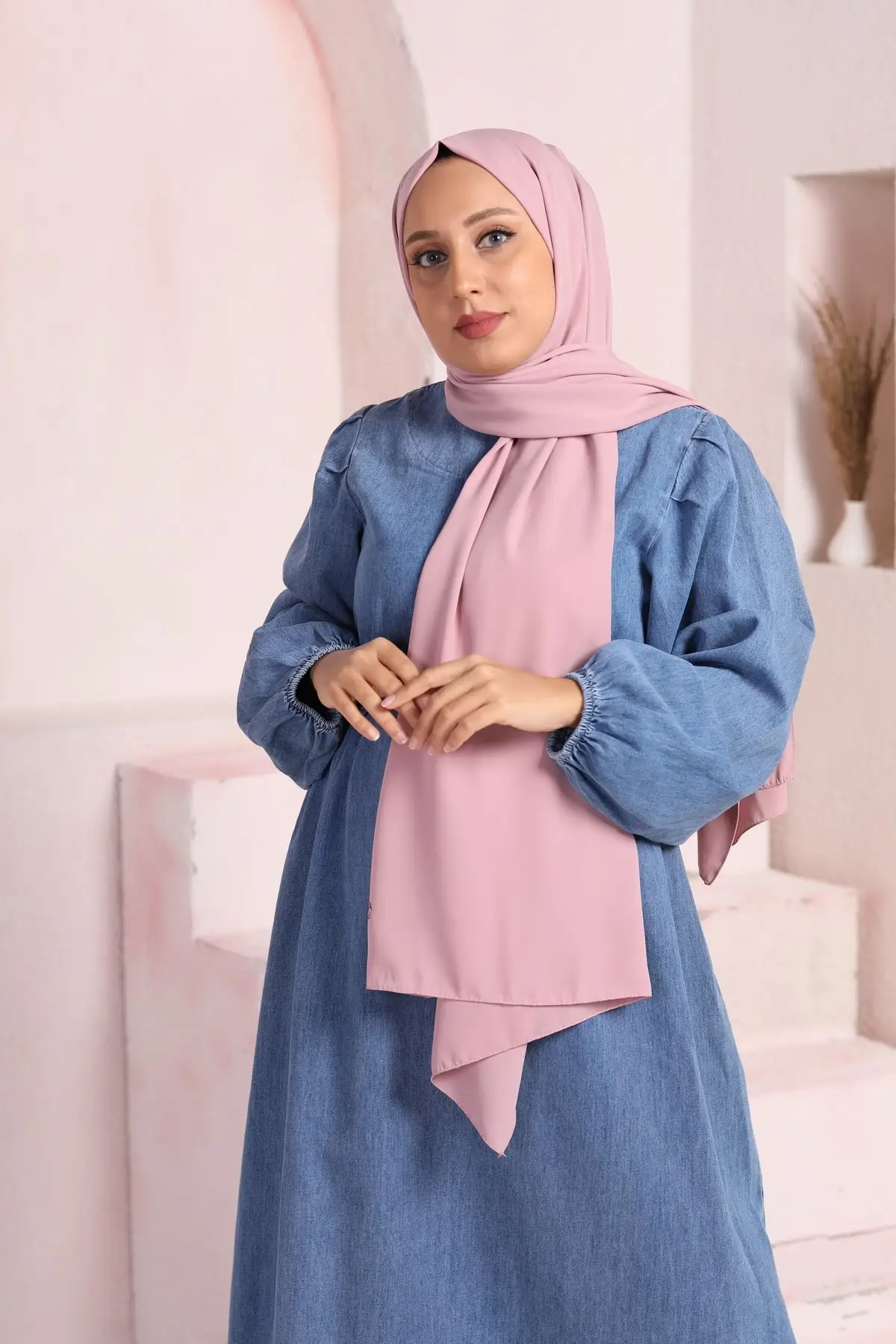 

Шаль из шелка в стиле кэжуал для улицы, 80*190