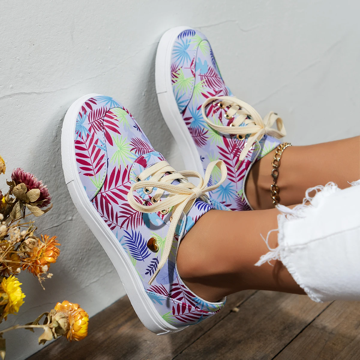 

Women's Canvas Sneakers Women Lace-up Camouflage Platform Shoes Spring Ladies Casual Single Shoes Size 42 zapatos de mujer