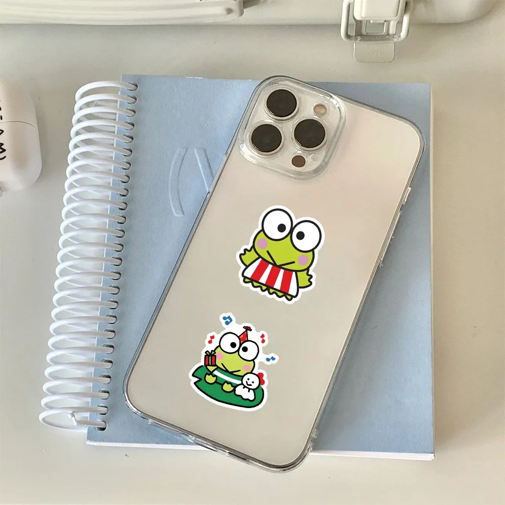 10/30/50 шт. Sanrio Kero Keroppi зеленая кавайная наклейка в виде лягушки милый мультяшный
