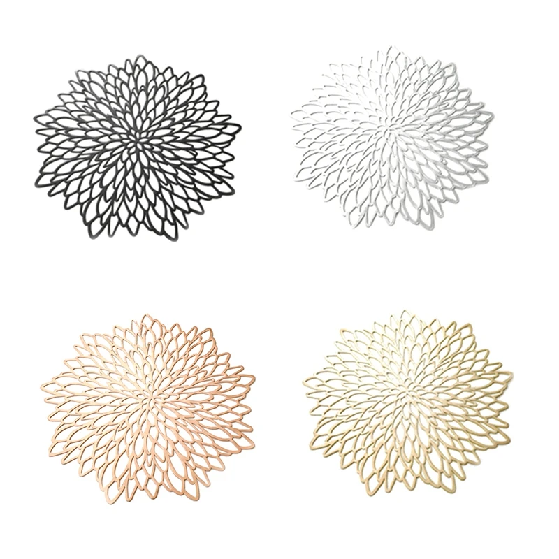 

6 шт. коврики для подставки, коврики из ПВХ, коврики для стола с вырезами, Нескользящие коврики, коврики для кофе, чая, кухонный Декор