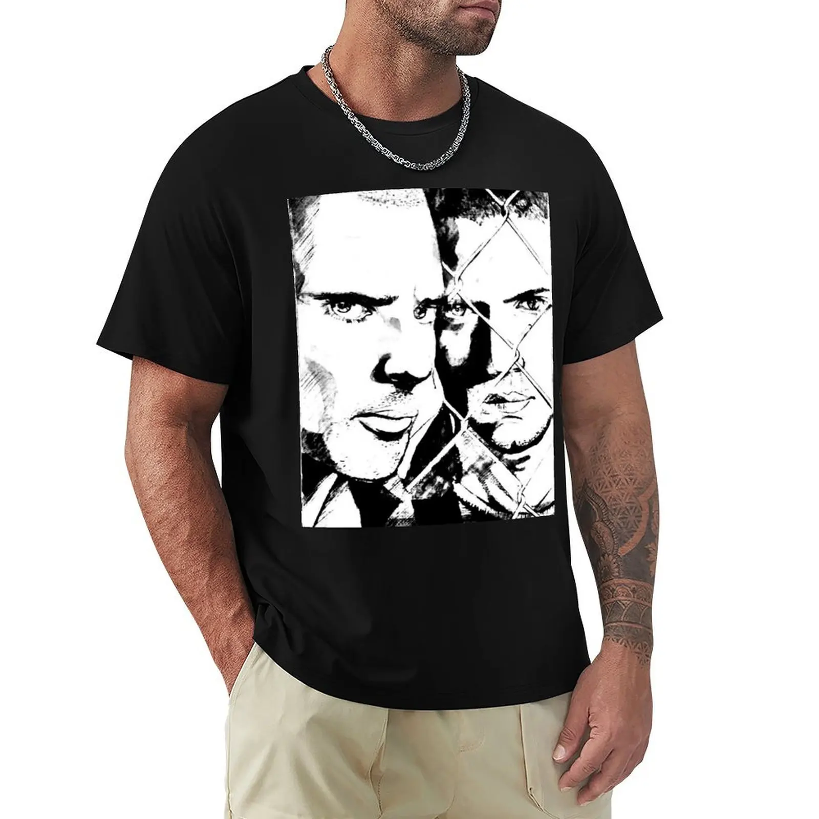 Футболка Scofield and Burrows таможенный дизайн свое собственное новое издание аниме