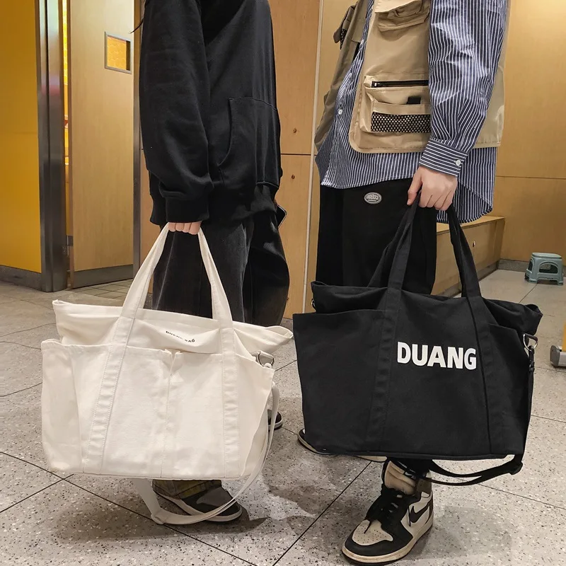 Большая вместительная сумка-мессенджер для мужчин и женщин корейская простая