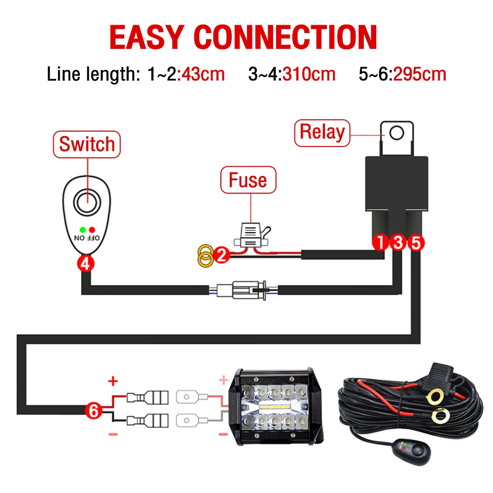 Женский комплект жгутов проводки 300 Вт 2 провода 16 AWG Универсальный женский жгут