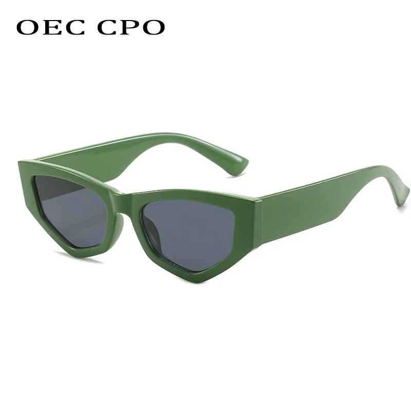 

OEC CPO Ladies Vintage Cat Eye Sunglasses Women 2022 Square Sun Glasses For Men UV400 Shades Female Fashion Eyewear Gafas De Sol