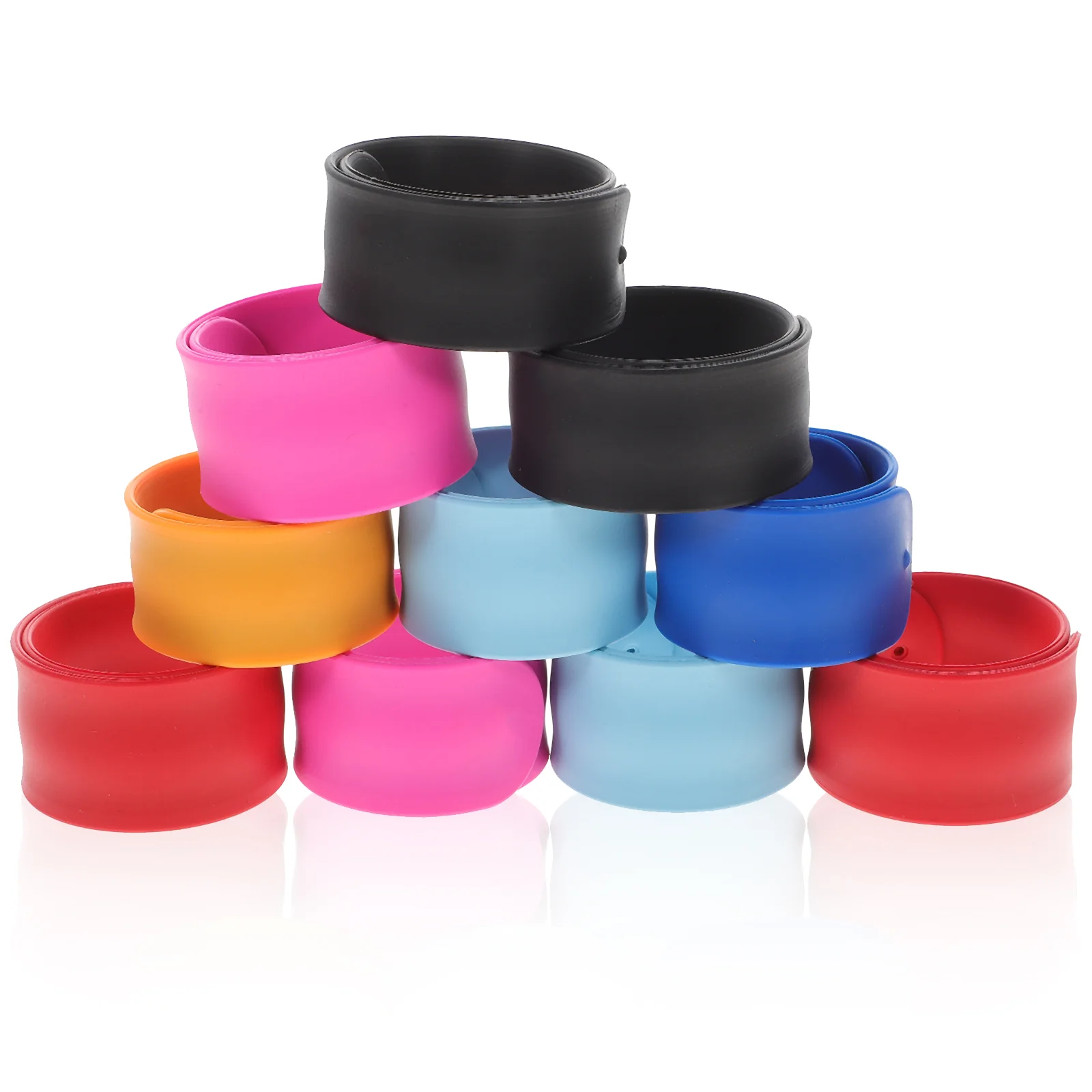 

10 Pcs Papa Circle Silicone Bracelets Wrist Jewelries Party Favors Adorable Hand Rings Energy Silica Gel Slap Bands Kids Child
