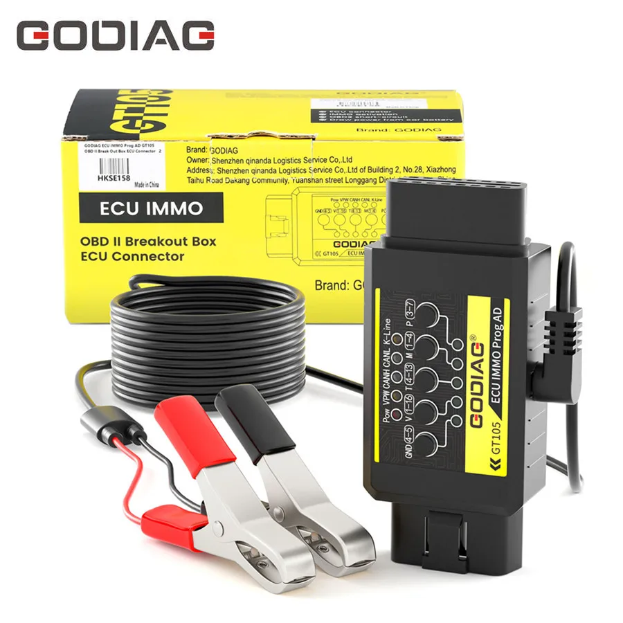 

GODIAG GT105 ECU IMMO Prog Adapter OBD II Break Out Box ECU Connector