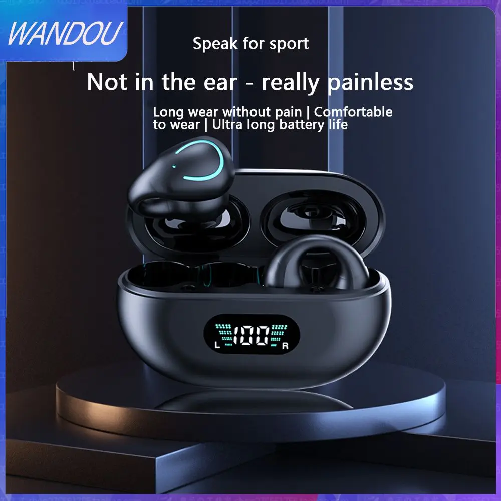 

Беспроводные наушники-клипсы, 20 Гц-20 кГц, наушники с костной проводимостью и микрофоном, наушники для телефона, наушники-вкладыши, около 2 часов, Type-c