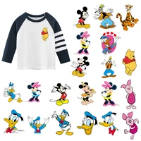 20 kinds of disney mickey and minnie pooh bear small size heat transfer iron on patches t shirt bag print diy