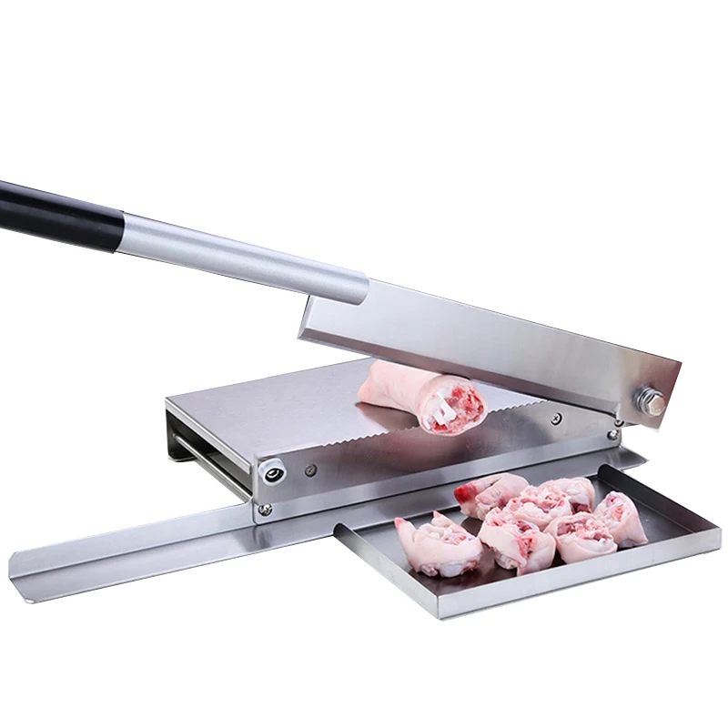 

16 Inch Commercial Manual Bone Cutter Meat Cutter Home Stainless Steel Slicer Ribs Steak Lamb Chops Guillotine Machine