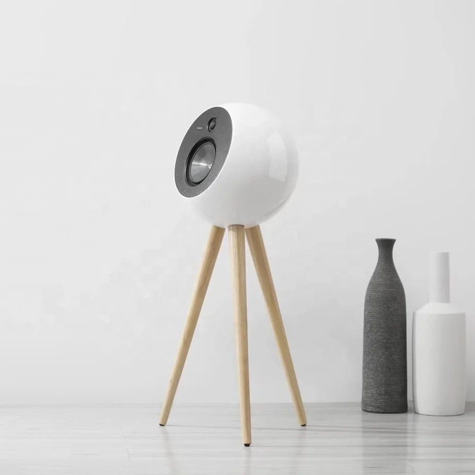 

Мощная музыкальная планета Беспроводная деревянная напольная умная Колонка фоновая музыка аудио двухканальная Высококачественная Hi-Fi колонка