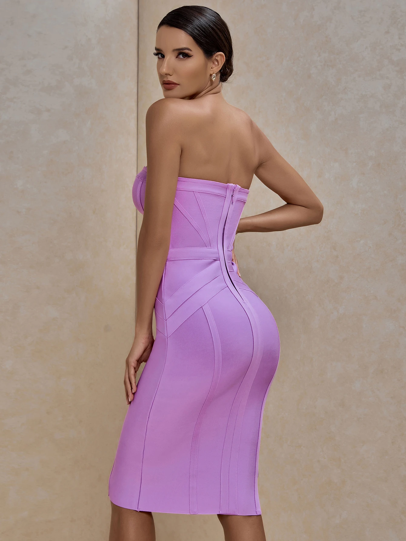 Бандажное платье женское вечернее облегающее элегантное Сексуальное Клубное на