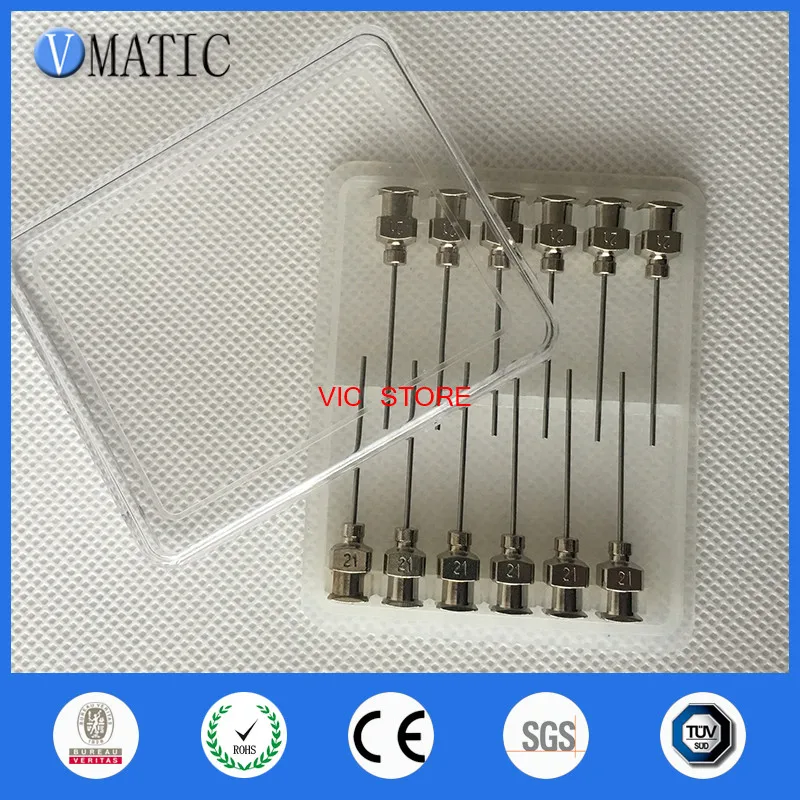 

High Quality 12 Pcs 1 Inch Tip 21G Blunt Stainless Steel Dispensing Needles Syringe Needle Tips Glue Dispenser Needle