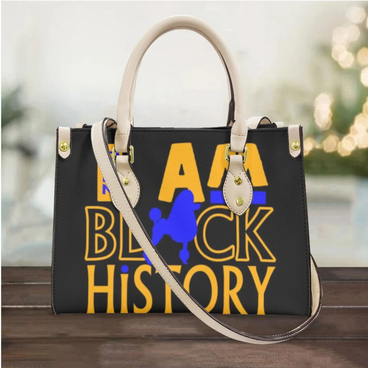 Vintage Cross Body Bags for Women Sigma Gamma Rho Printed Leather Women Hand Bags Luxury Poodle Pattern Female Gift Bolso Mujer