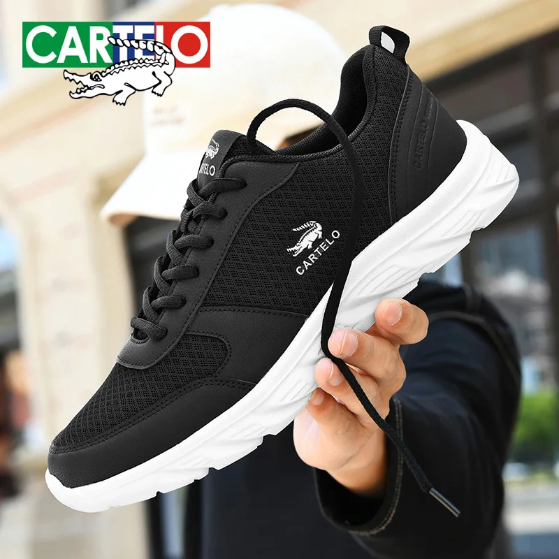 

CARTELO Spring Summer Casual Shoes Men Outdoor Mesh Breathable Sports Walking Hiking Shoes Light Breathable Lace Up Sneakers Men