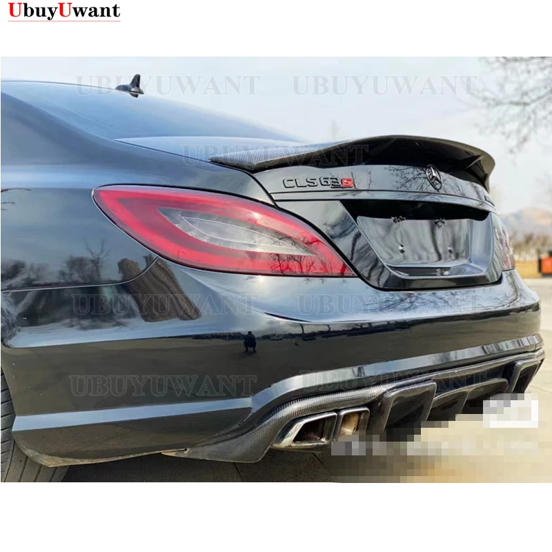 

W218 Carbon Fiber Rear Trunk Boot Spoiler For 2012 - 2018 CLS Class CLS350 CLS400 CLS450 CLS500 CLS63 Sedan Fitment Guaranteed