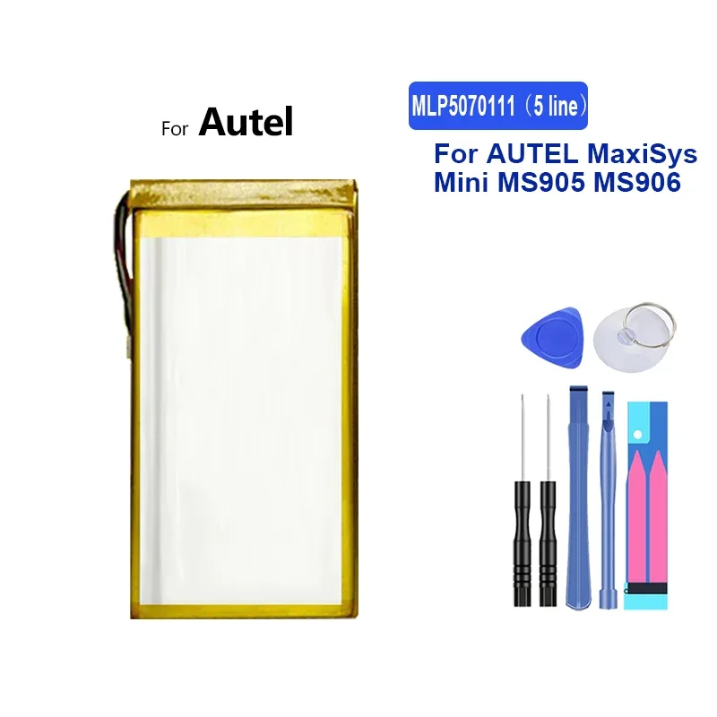 Аккумулятор для AUTEL MaxiSys Mini MS905 MS906 MK808 MK808TS MLP 5070111 (5 линий)
