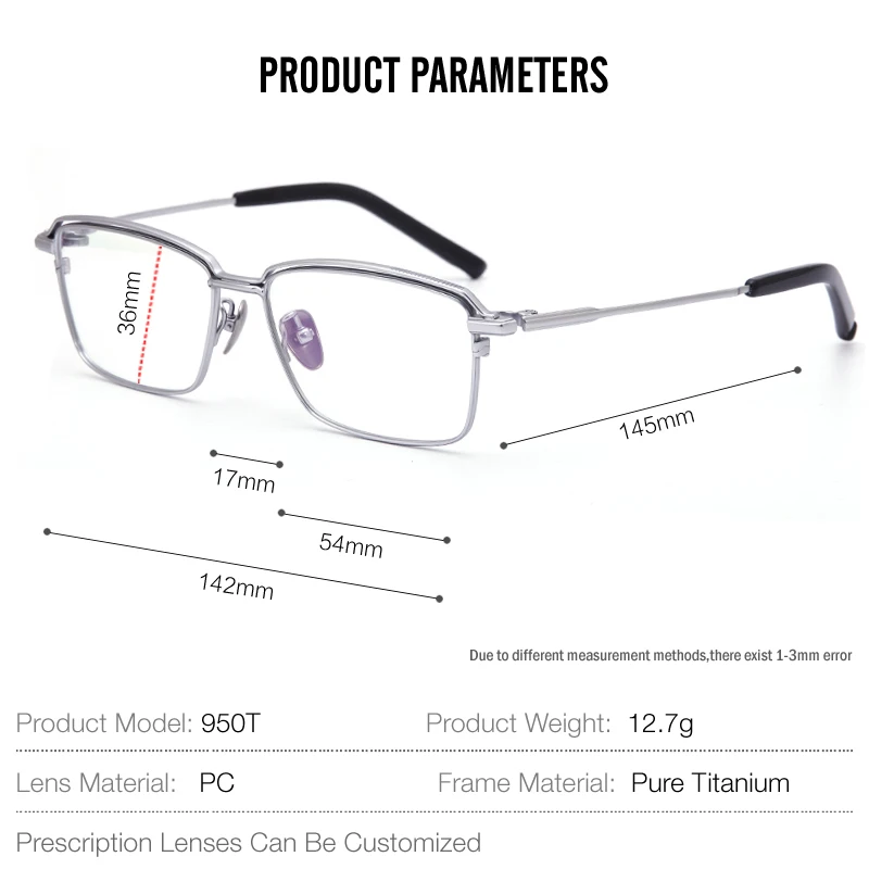 Мужские и женские очки в титановой оправе IP удобные деловые для коррекции зрения