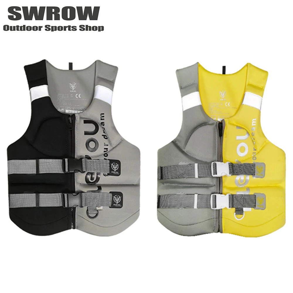 

2023 Professional Adult Lifejacket Water Sports Neoprene Swimming Vest Portable Outdoor Surfing Rowing Fishing Safety Lifejacket