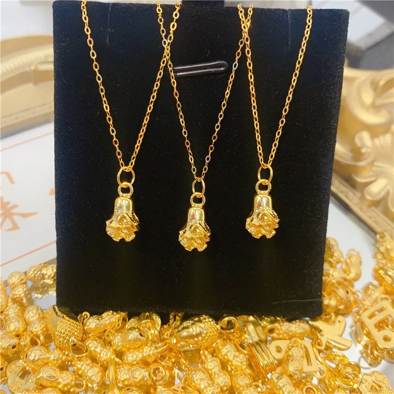 

1pcs Pure 24K Yellow Gold Pendant 3D 999 Gold Chinese Cabbage Necklace Pendant Women