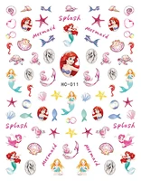 3d disney princess cartoon stickers nail decals nail parts mermaid stitch snow white princess nail stickers press on nails