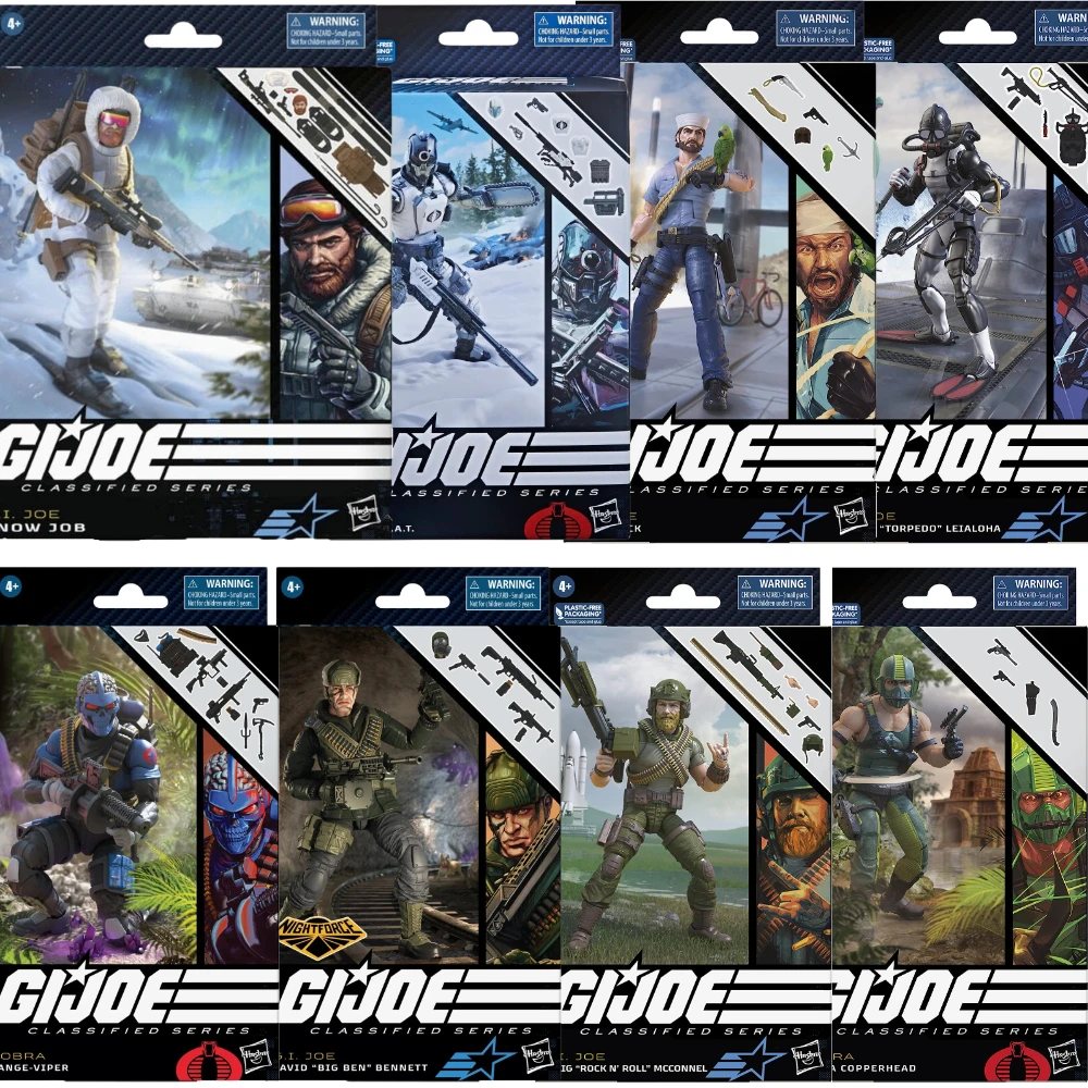 G.I. Joe GI JOE Classified Series Snow Job DR. Mindbender Shipwreck Torpedo Bazooka Action Figure Model Toy Hobby Gift