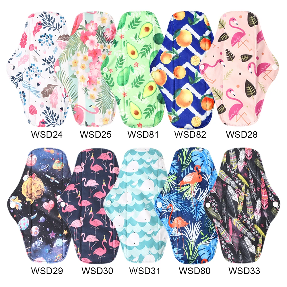 

1Pcs Washable Sanitary Pads Reusable Menstrual Pads Bamboo Charcoal Fiber Nursing Mat Sanitary Towels Napkins