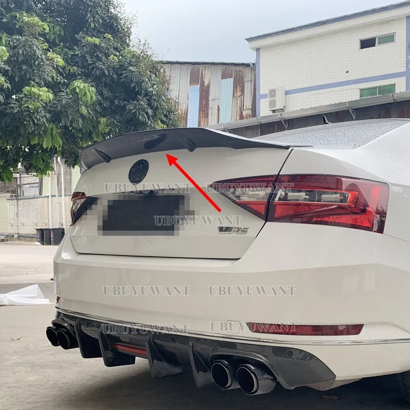 Для Skoda Superb 2015-2019 R Style CARBON FIEBR/глянцевый черный автомобильные аксессуары Хвостовой
