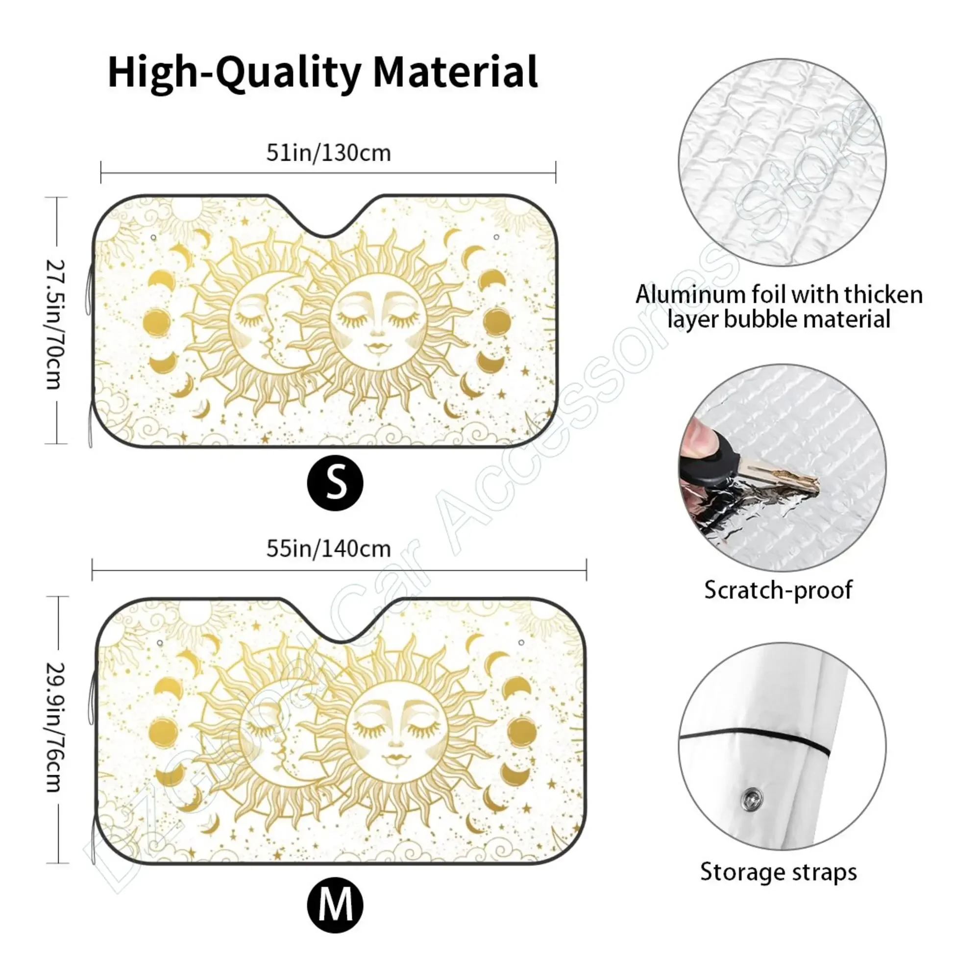 Солнцезащитный козырек на лобовое стекло Moon Tarot солнцезащитный переднее окно