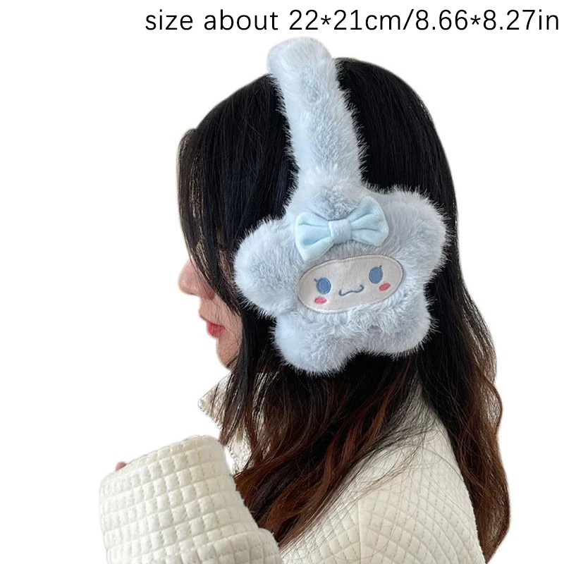 Милые плюшевые куклы Sanrio наушники Kuromi Melody Cinnamoroll зимние теплые антифризованные