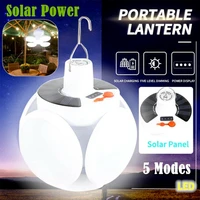 solar football lamps bulb rechargeable led emergency light portable foldable outdoor waterproof gardening decoration camping