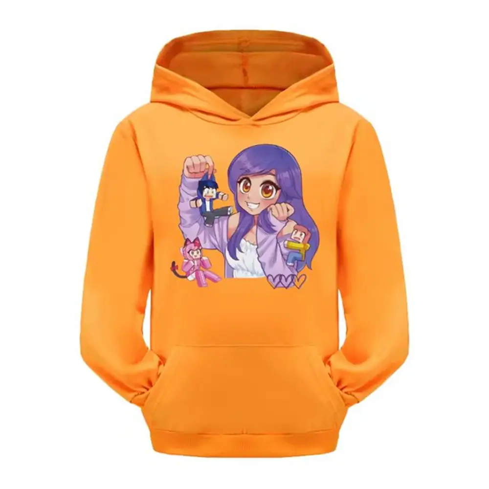 Толстовка с капюшоном аниме-принтом афмау детские осенние толстовки для