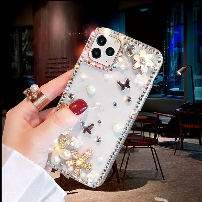 Модный чехол для телефона Capa iphone 15Pro 14Plus 13 Pro 12 Mini 11promax XSMAX XR 7 8PLUS Perfumn Rhinestone Phone Funda