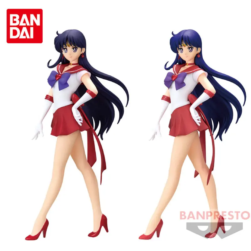 

23CM Bandai Original BANPRESTO GLITTER&GLAMOURS Sailor Moon Eternal SUPER SAILOR MARS Hino Rei Anime Action Figure Model Toys