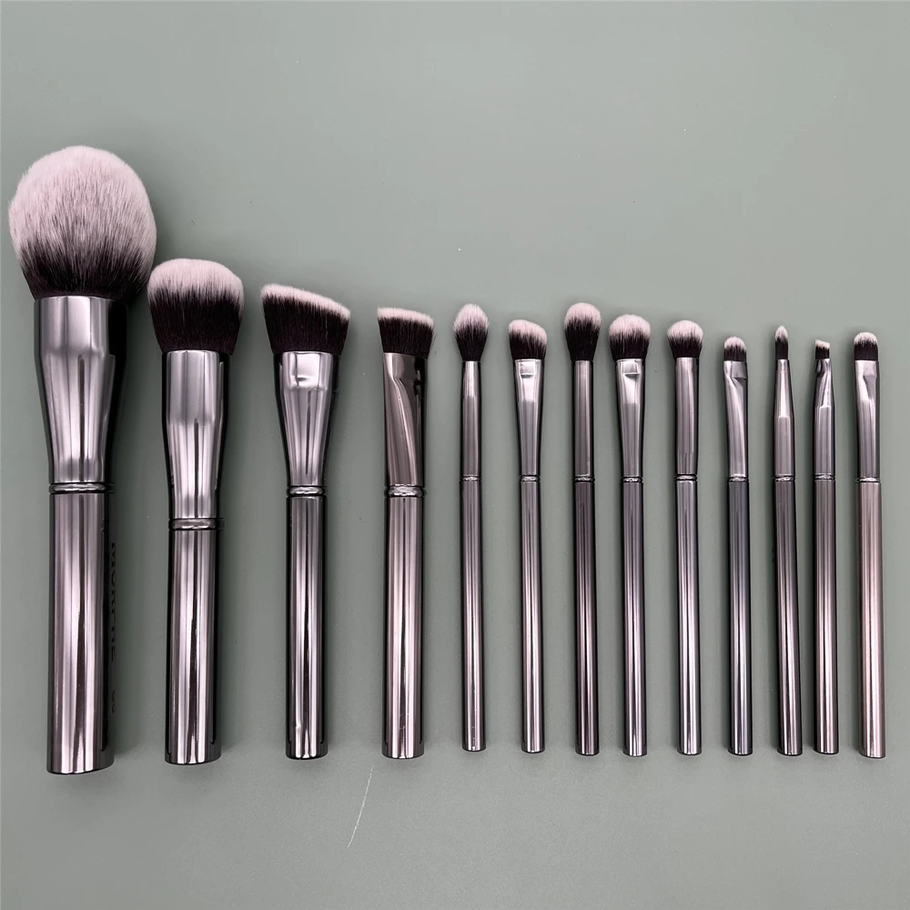 

USA Morph 13PCS G Series High Quality Gun Metal Handle Taklon Hair Makeup Brush Set