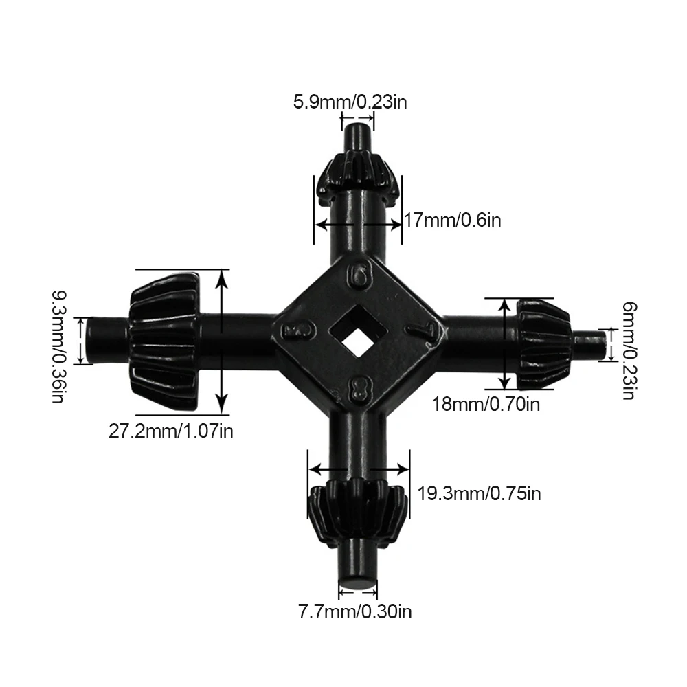 Ключ 4в1 для патрона дрели 27.2/19.3/18/17 мм