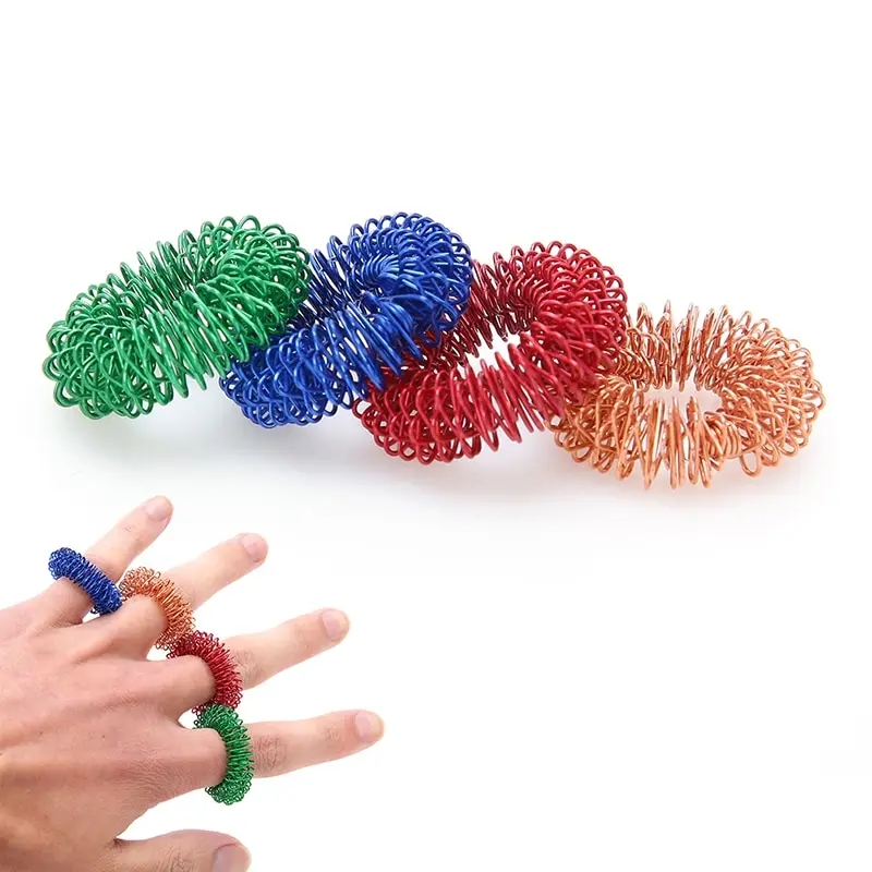 

1pc Stainless Steel Finger Massage Ring Health Care Blood Circulation Therapy Ring Pain Relief Body Relax Tool Hot
