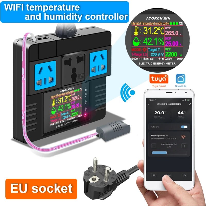 

ATORCH S3 WiFi Регулятор температуры и влажности