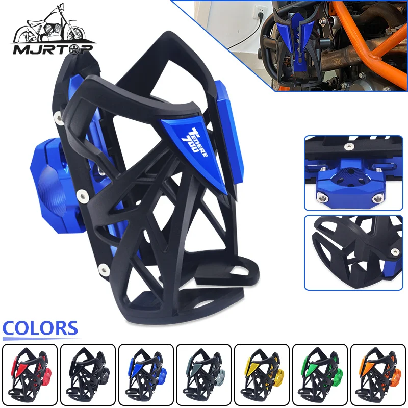 

Universal Motorcycle Drink Cup Stand Water Cup Holder Crash Bar Water Bottle Bracket For YAMAHA TENERE700 TENERE 700 Tenere700