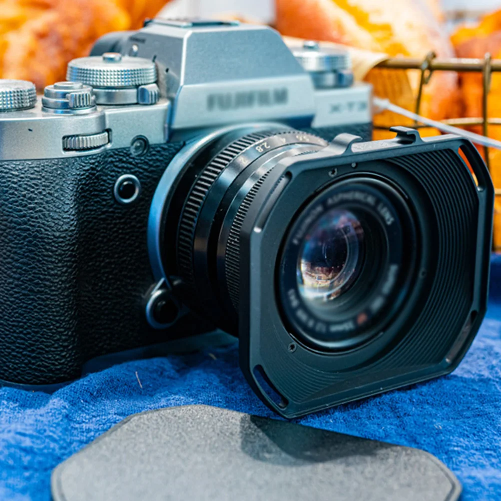 

1 Set Black Aluminum Alloy Camera Lens Hood For Fujifilm LH - X35 Block Stray Light, Prevent Reflection And Protect Lens