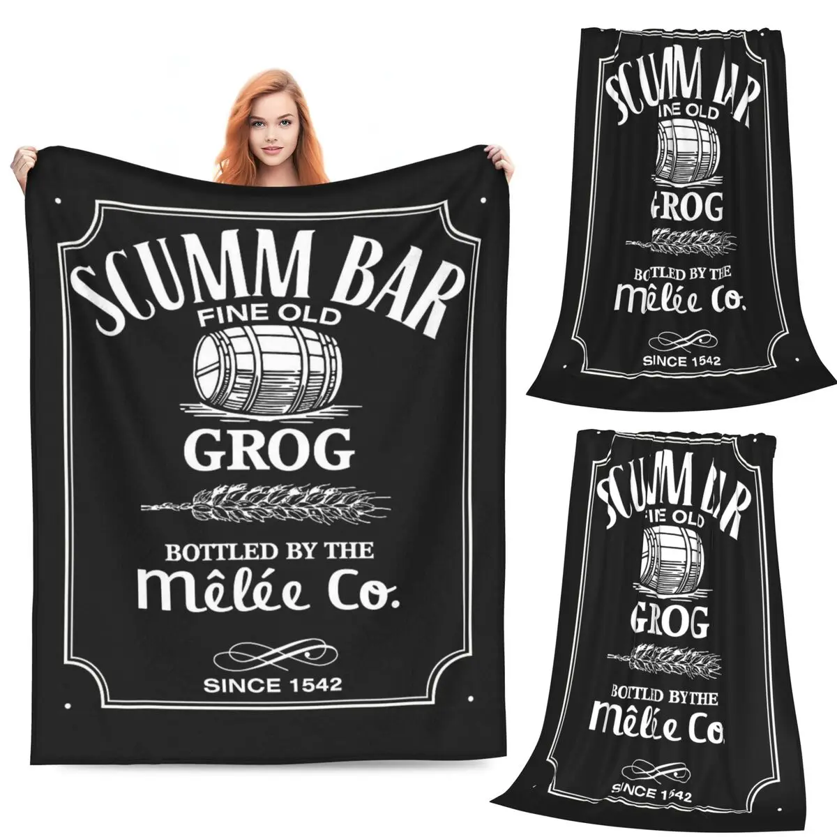 Фото Одеяло Monkey Island Scumm Bar Grog, флисовое одеяло для дивана, легкие пледы для дома, спальни, уличные пледы, покрывало, одеяло №1