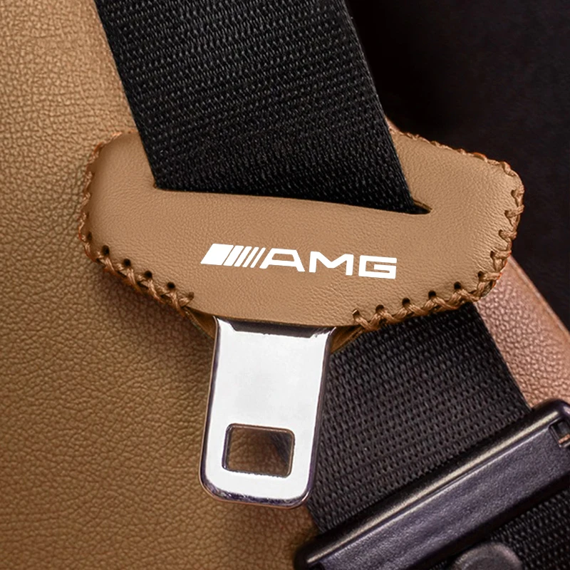 1/2 шт. кожаные защитные чехлы для автомобильных ремней безопасности Mercedes Benz AMG W204