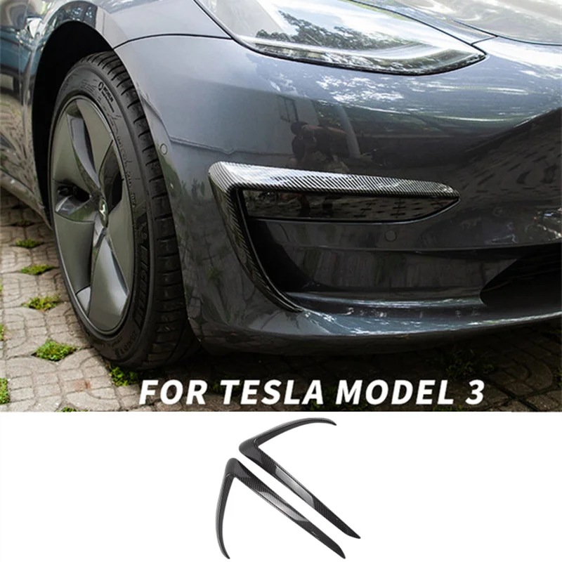 

Car Fog Light Frame Decoration for Tesla Model3 Bumper Protector Corner Guard Scratch Collision Strips Car Stickers