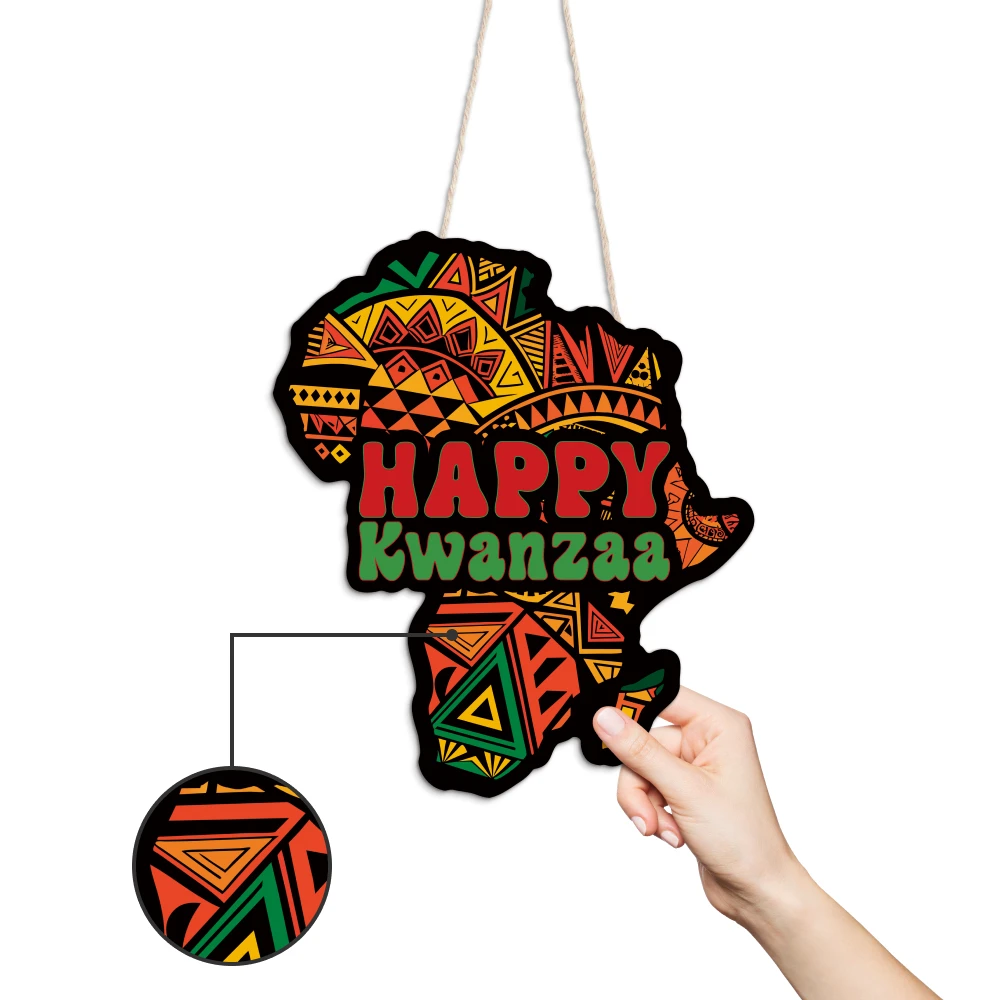 1 шт. деревянный подвесной знак Кванзаа 10 6x9 дюймов