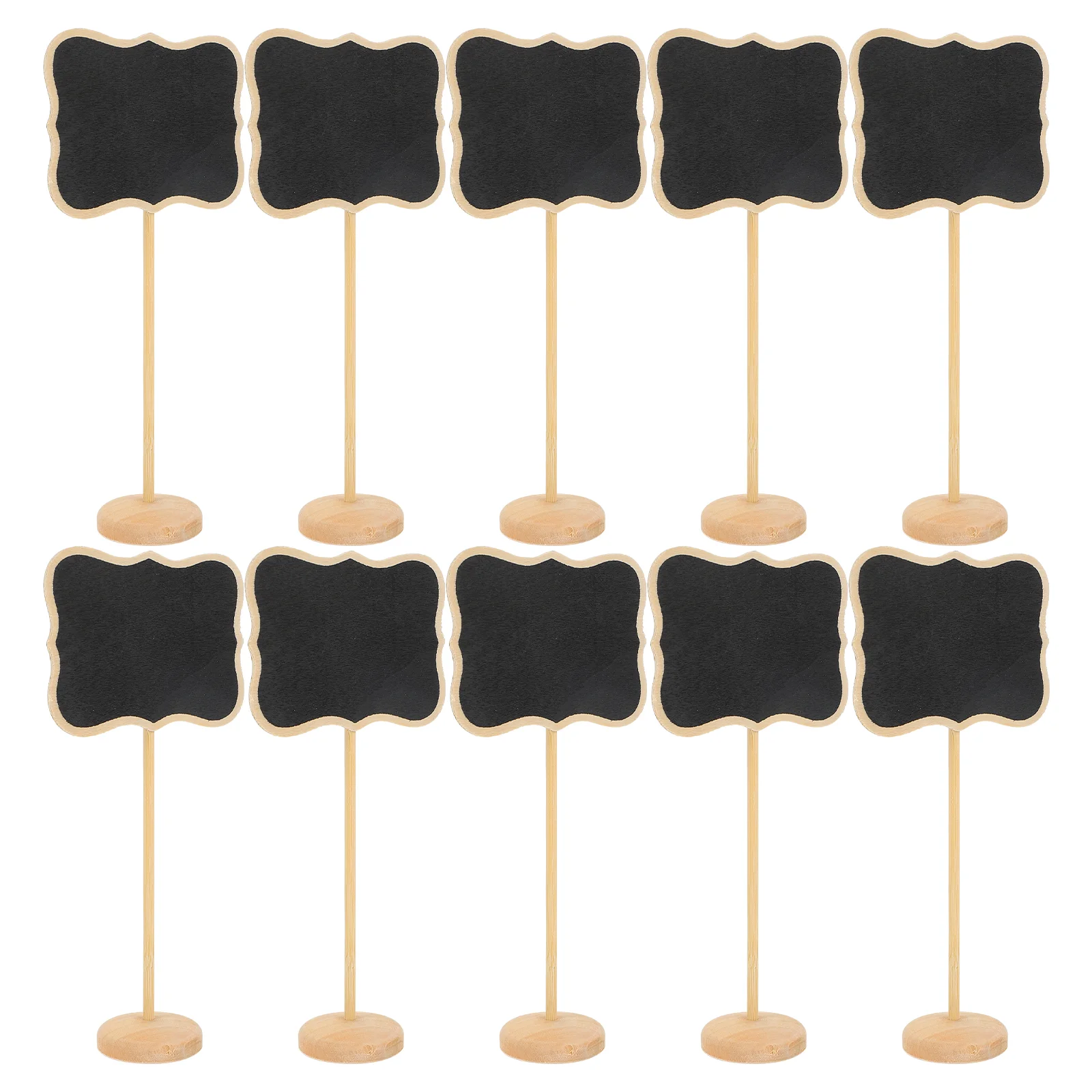 

10pcs Wood Mini Chalkboard Signs Message Board Tag Signs Blackboard Sign for Weddings