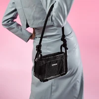 casual ladies crossbody bags nylon chain bag women vintage shoulder bags girls street armpit bag solid color handbags